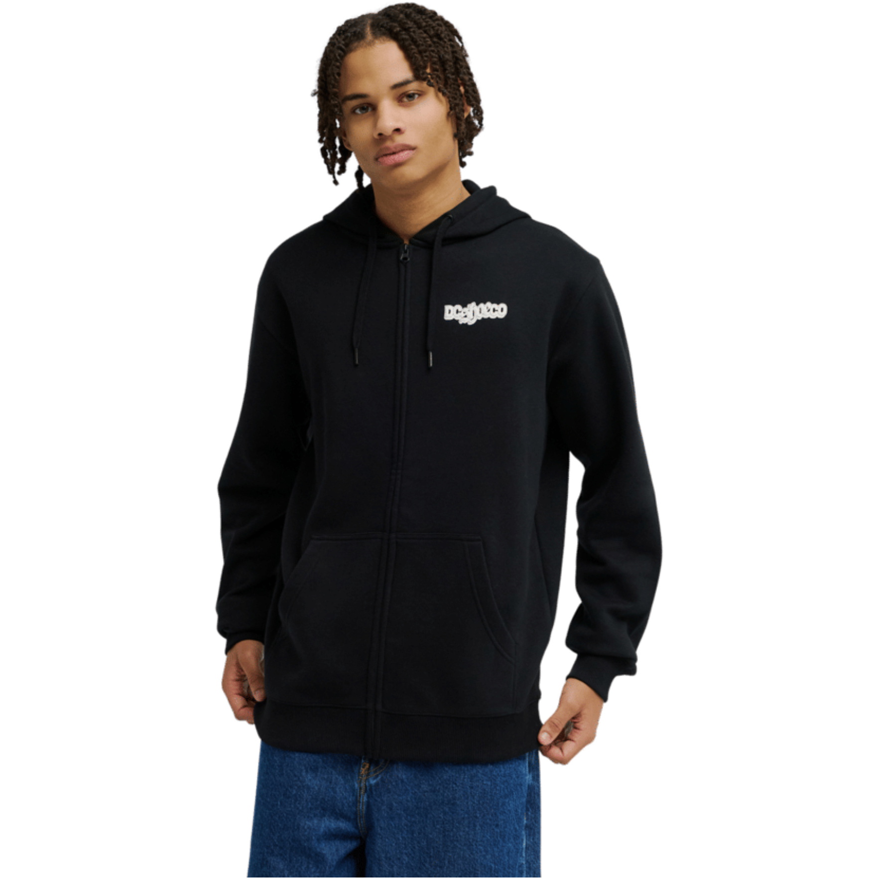 2026 DC Shoes Mens Eye Of The Storm Zip Thru Hoodie EDYSF03282 - Black